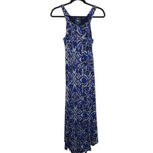 Maeve Anthropologie Maxi Dress XS Paisley Sleeveless‎ Blue White Casual